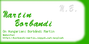 martin borbandi business card